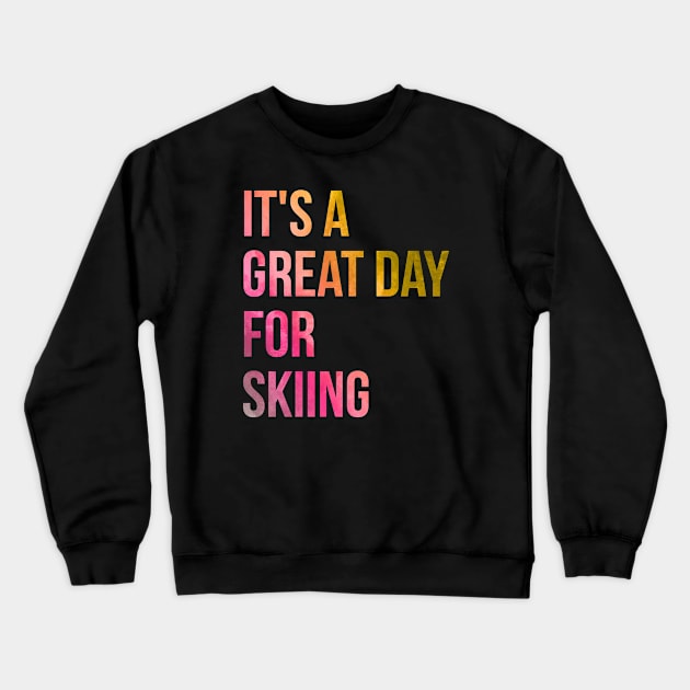 Skiing Crewneck Sweatshirt by OKDave